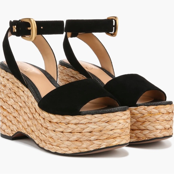 🌸SAM EDELMAN 🌸 April Platform Wedge Espadrille Sandal Size: 10 - Picture 2 of 12